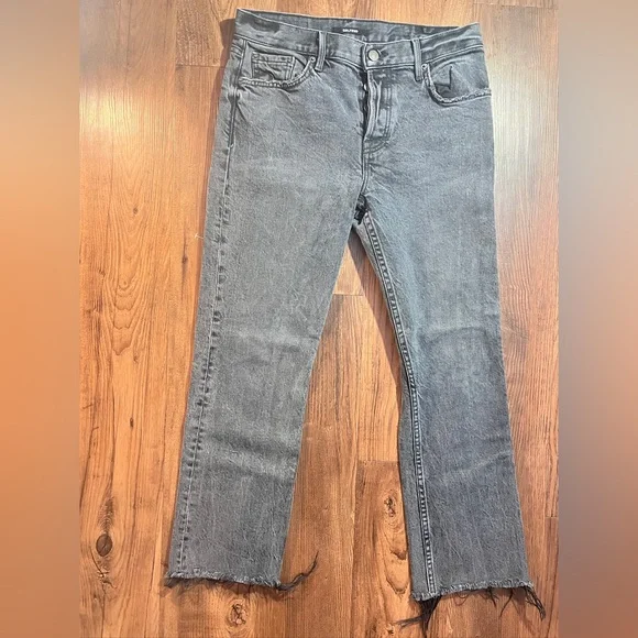 GRLFRND Tatum Womens Straight Leg Crop Jeans Size 28 Midnight